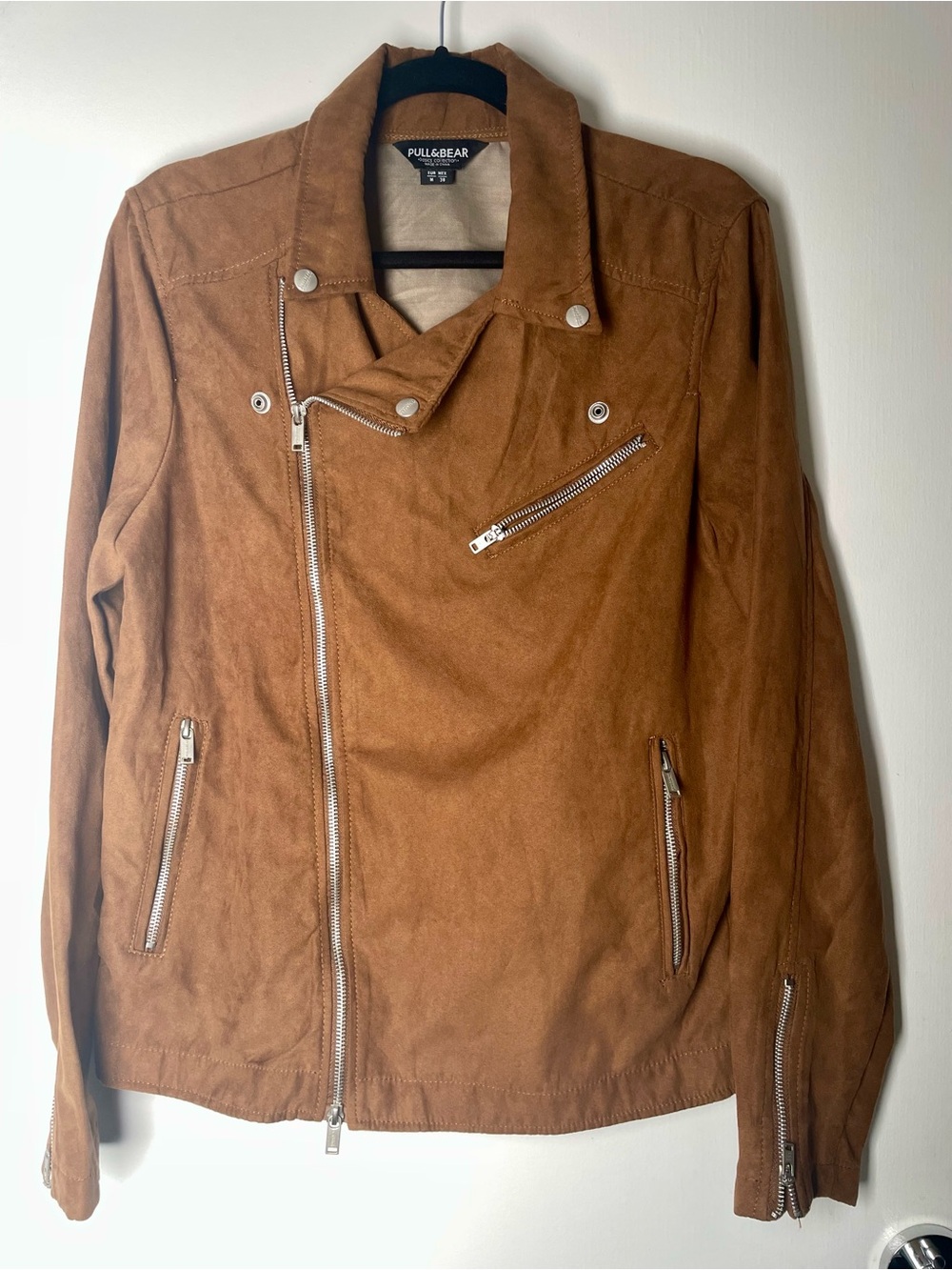 Pull&Bear Suede-Look Brown Moto Jacket